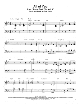 page one of All Of You (Piano Transcription)