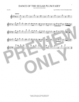 page one of Dance Of The Sugar Plum Fairy, Op. 71a (from The Nutcracker) (Flute Solo)