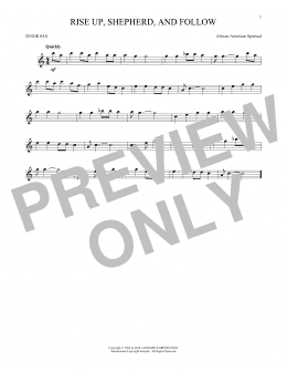 page one of Rise Up, Shepherd, And Follow (Tenor Sax Solo)