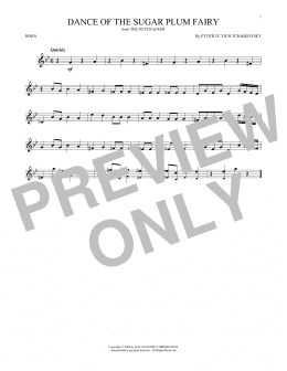 page one of Dance Of The Sugar Plum Fairy, Op. 71a (from The Nutcracker) (French Horn Solo)