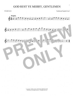 page one of God Rest Ye Merry, Gentlemen (Tenor Sax Solo)