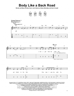 page one of Body Like A Back Road (Easy Guitar Tab)