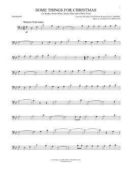 page one of Some Things For Christmas (A Snake, Some Mice, Some Glue And A Hole Too) (Trombone Solo)