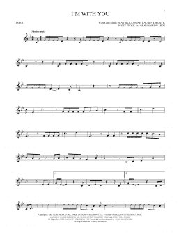 page one of I'm With You (French Horn Solo)