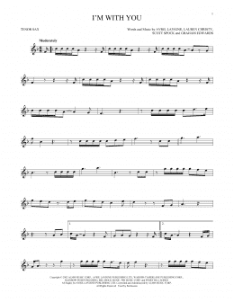 page one of I'm With You (Tenor Sax Solo)