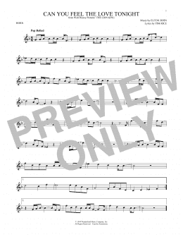 page one of Can You Feel The Love Tonight (from The Lion King) (French Horn Solo)