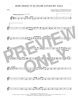 page one of How Sweet It Is (To Be Loved By You) (French Horn Solo)