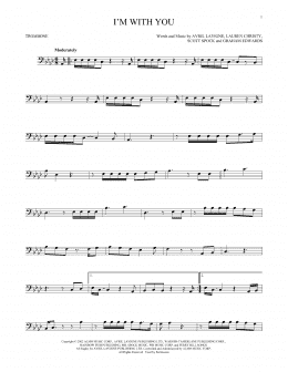 page one of I'm With You (Trombone Solo)