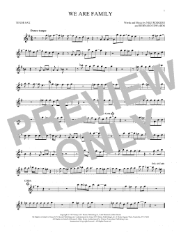 page one of We Are Family (Tenor Sax Solo)