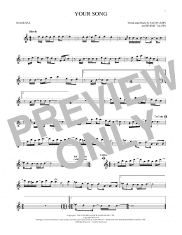 page one of Your Song (Tenor Sax Solo)