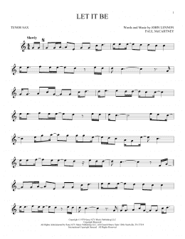 page one of Let It Be (Tenor Sax Solo)