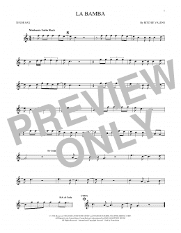 page one of La Bamba (Tenor Sax Solo)