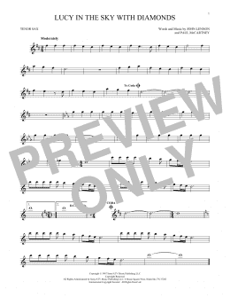 page one of Lucy In The Sky With Diamonds (Tenor Sax Solo)