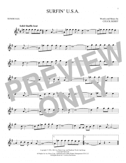 page one of Surfin' U.S.A. (Tenor Sax Solo)