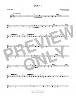 page one of Sunny (Tenor Sax Solo)