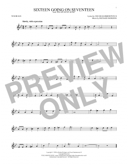 page one of Sixteen Going On Seventeen (from The Sound of Music) (Tenor Sax Solo)