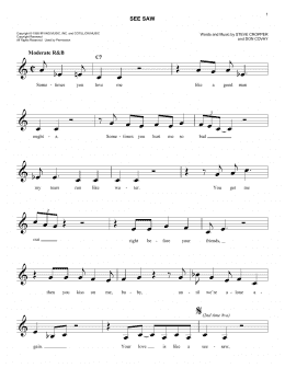 page one of See Saw (Easy Lead Sheet / Fake Book)