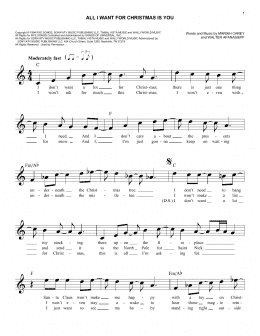 page one of All I Want For Christmas Is You (Easy Lead Sheet / Fake Book)