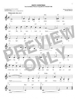 page one of White Christmas (Easy Lead Sheet / Fake Book)