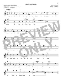 page one of Mele Kalikimaka (Easy Lead Sheet / Fake Book)