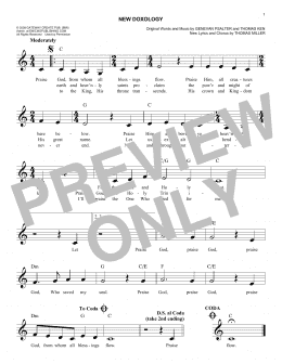 page one of New Doxology (Easy Lead Sheet / Fake Book)