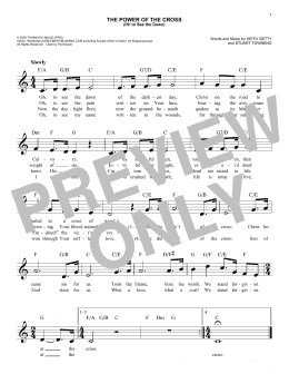 page one of The Power Of The Cross (Oh To See The Dawn) (Easy Lead Sheet / Fake Book)