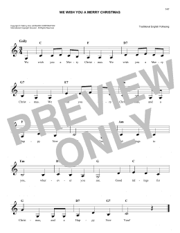 page one of We Wish You A Merry Christmas (Easy Lead Sheet / Fake Book)