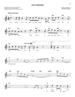 page one of Last Christmas (Easy Lead Sheet / Fake Book)