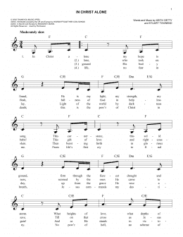 page one of In Christ Alone (Easy Lead Sheet / Fake Book)