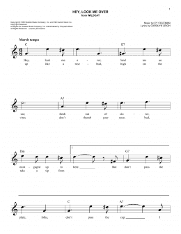 page one of Hey, Look Me Over (Easy Lead Sheet / Fake Book)