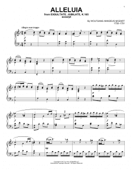 page one of Alleluia (Piano Solo)