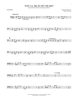 page one of You'll Be In My Heart (from Tarzan) (Trombone Solo)