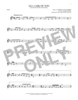 page one of All I Ask Of You (from The Phantom Of The Opera) (French Horn Solo)