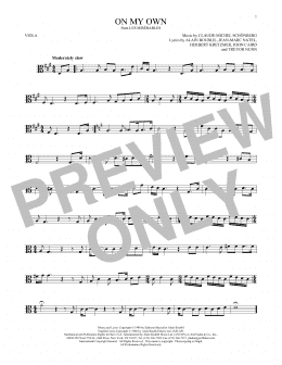 page one of On My Own (Viola Solo)