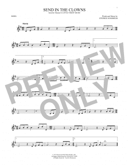 page one of Send In The Clowns (from A Little Night Music) (French Horn Solo)