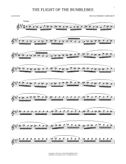 page one of The Flight Of The Bumble Bee (Alto Sax Solo)