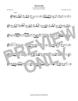 page one of Winter (from The Four Seasons) (Tenor Sax Solo)