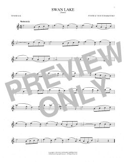 page one of Theme From Swan Lake (Tenor Sax Solo)