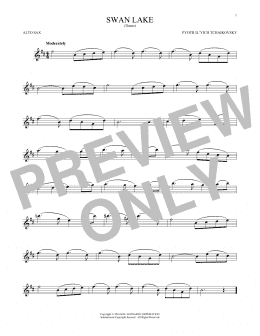 page one of Theme From Swan Lake (Alto Sax Solo)