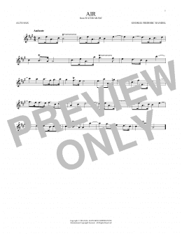 page one of Air (Alto Sax Solo)