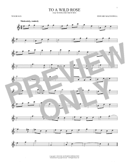 page one of To A Wild Rose, Op. 51, No. 1 (Tenor Sax Solo)