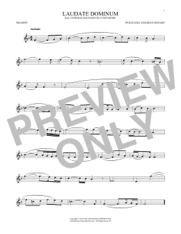 page one of Laudate Dominum (Trumpet Solo)