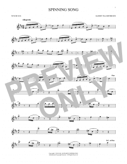 page one of Spinning Song (Tenor Sax Solo)