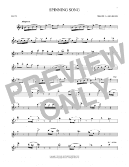 page one of Spinning Song (Flute Solo)