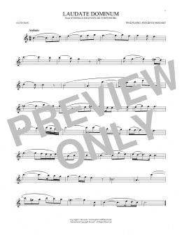 page one of Laudate Dominum (Alto Sax Solo)