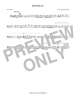 page one of Fanfare Rondeau (Trombone Solo)