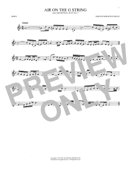 page one of Air (Air On The G String) (French Horn Solo)