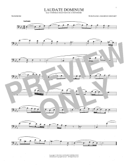 page one of Laudate Dominum (Trombone Solo)