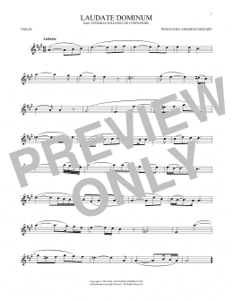 page one of Laudate Dominum (Violin Solo)