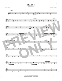 page one of Pie Jesu (Trumpet Solo)